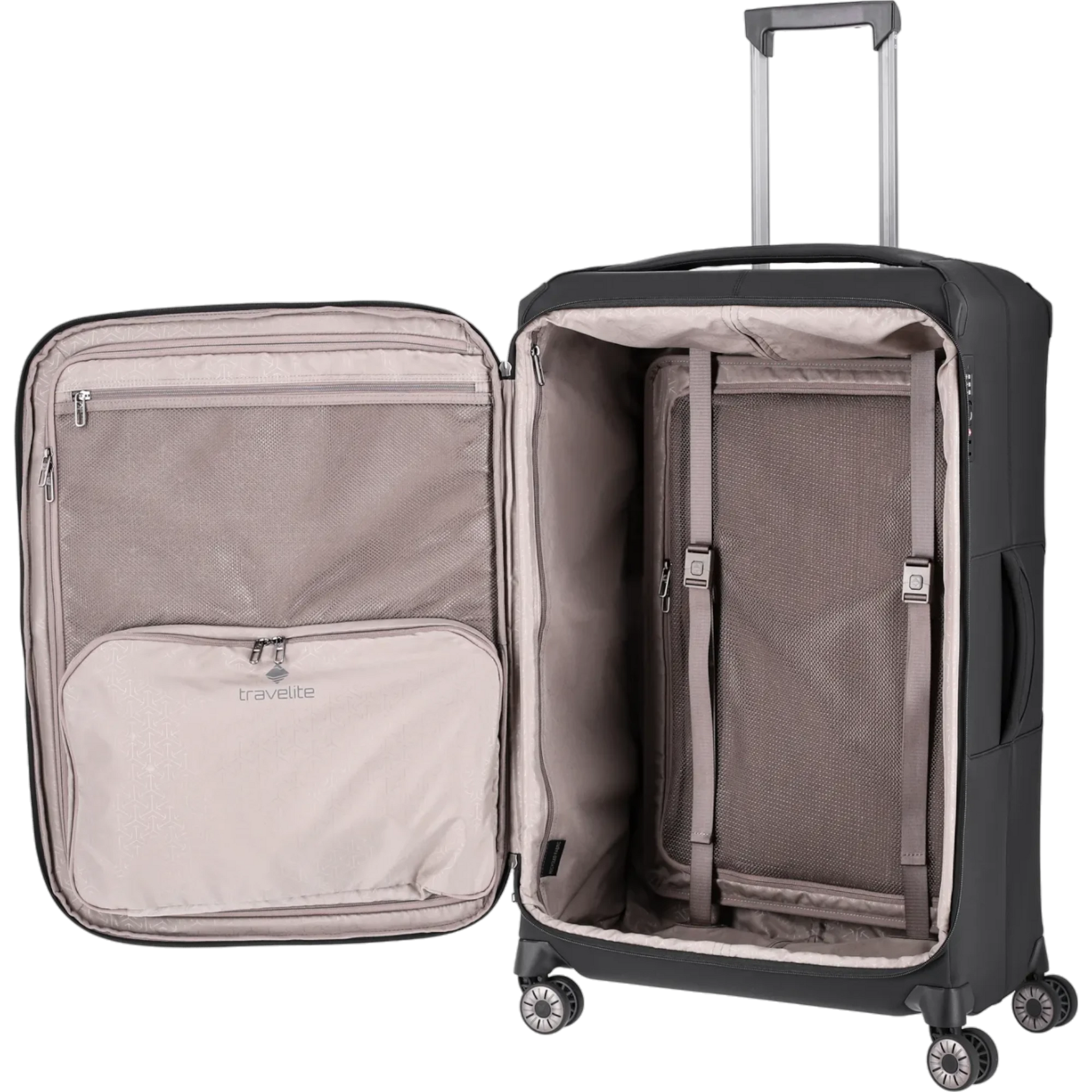 Travelite Priima  4-Rollen-Trolley 79 cm -Schwarz KOFFER-PLUS.COM