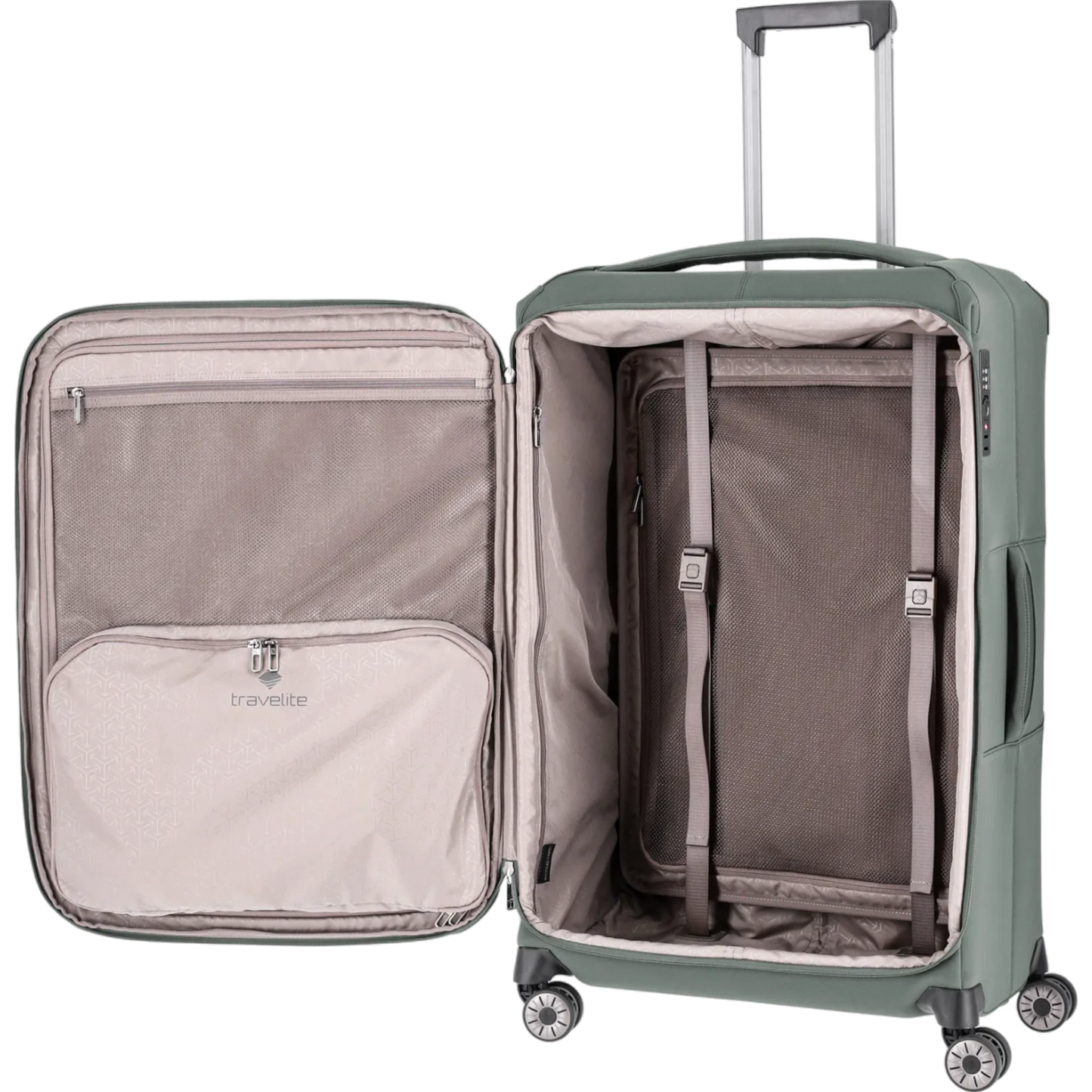 Travelite Priima  4-Rollen-Trolley 79 cm -Oliv KOFFER-PLUS.COM