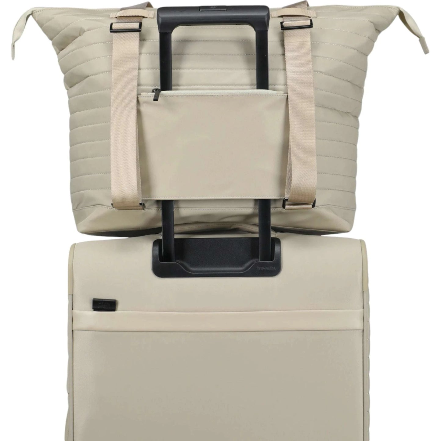 Travelite Barbara Stepp Shopper mit Rucksackfunktion 44 cm -satin nude KOFFER-PLUS.COM