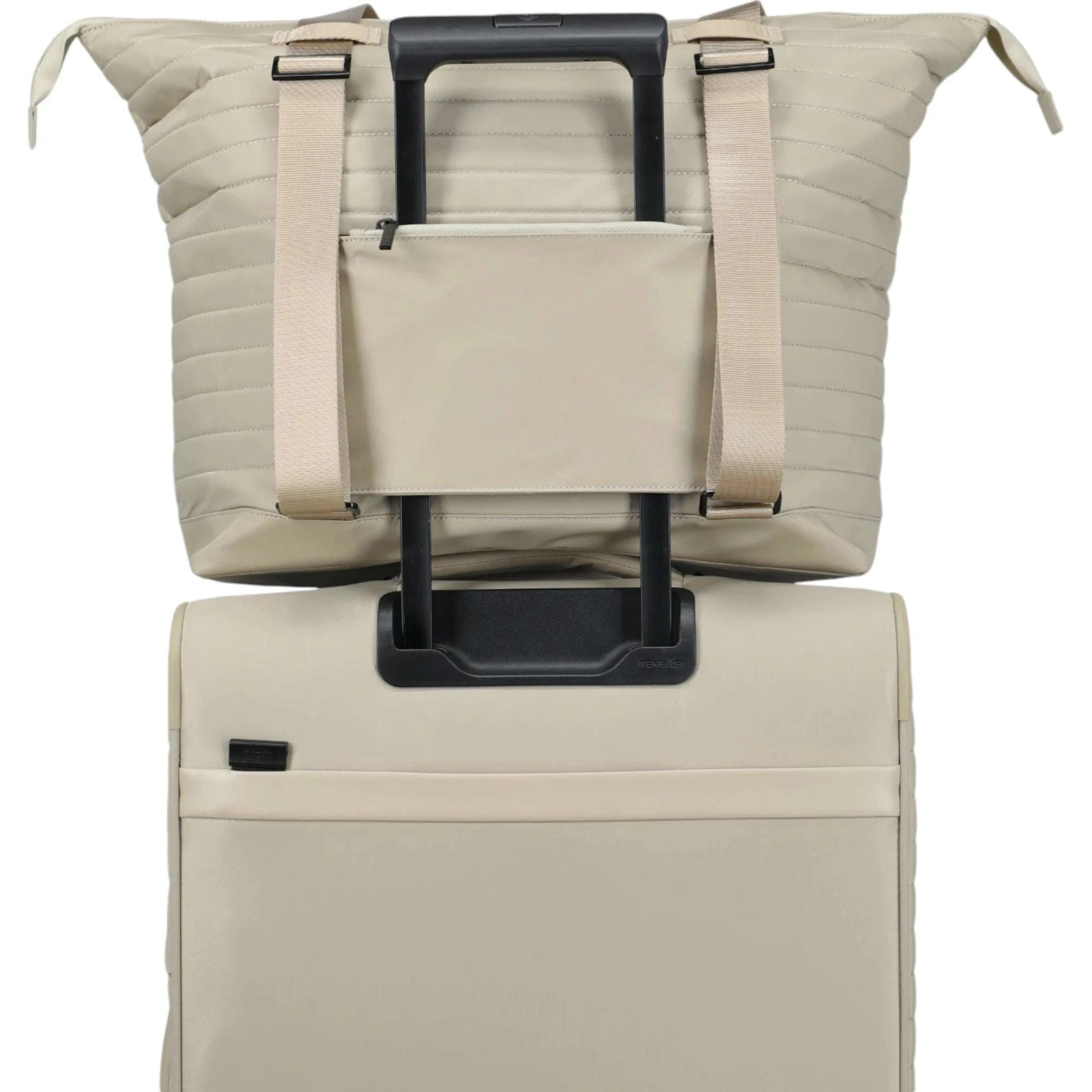 Travelite Barbara Stepp Shopper mit Rucksackfunktion 44 cm -satin nude KOFFER-PLUS.COM