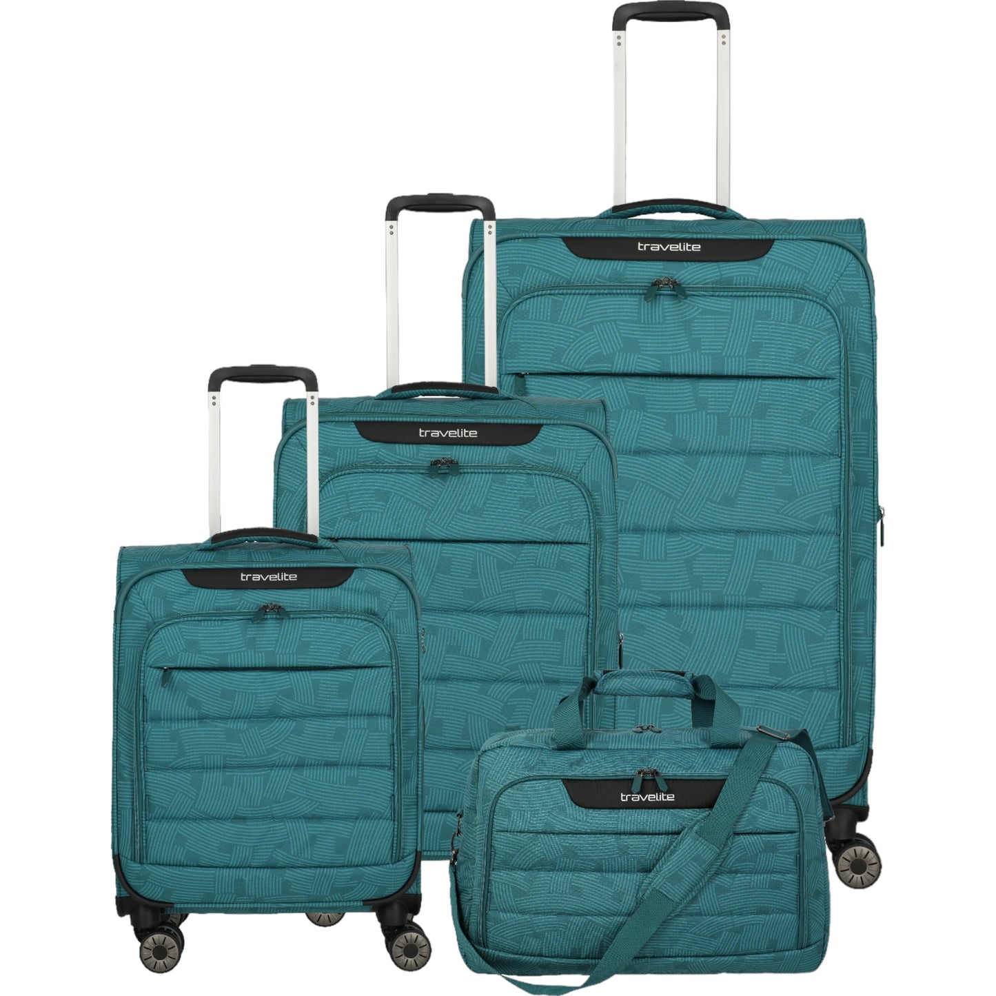 Travelite Skaii 4-Rollen Kofferset 4tlg. L/M/S + Weekender -Petrol KOFFER-PLUS.COM