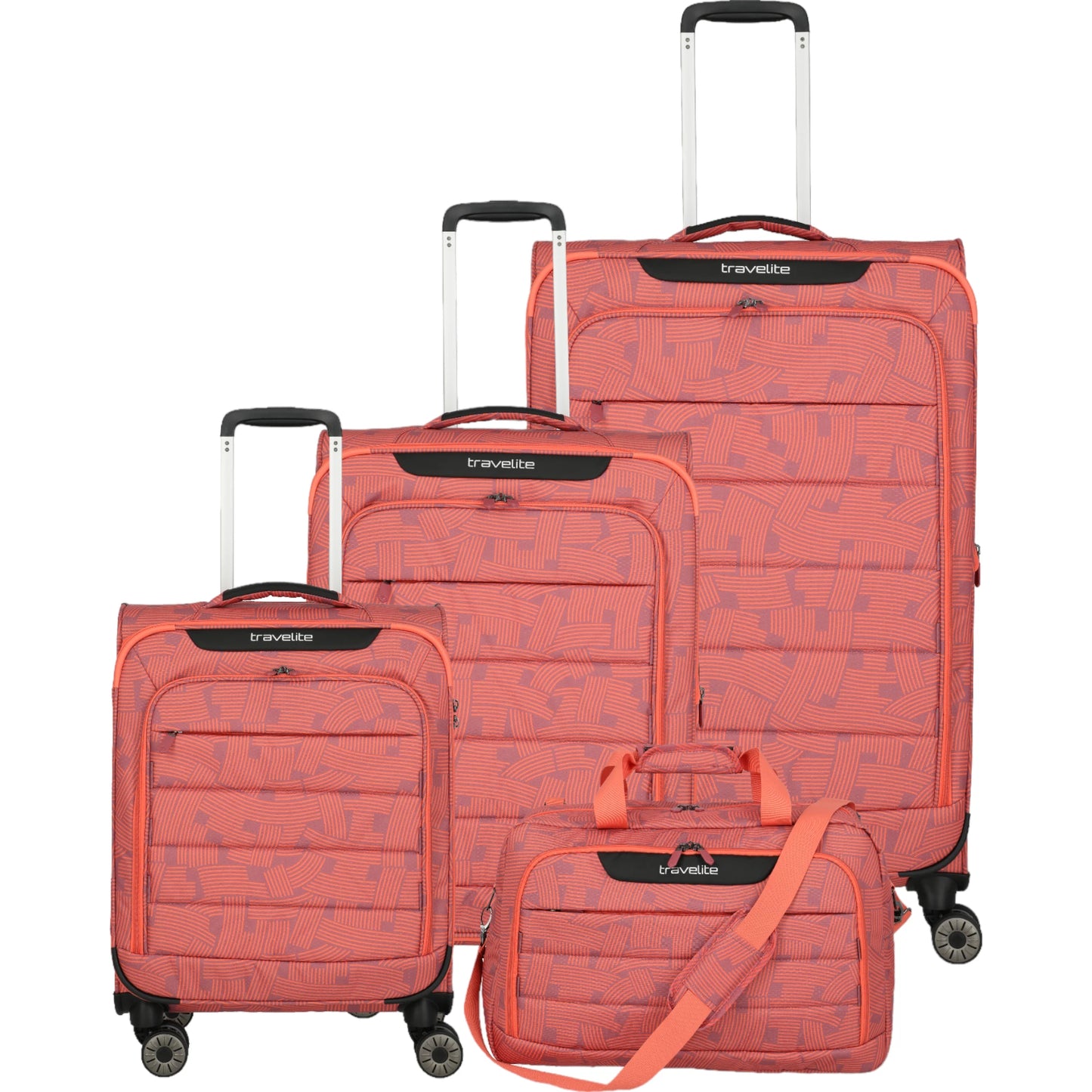 Travelite Skaii 4-Rollen Kofferset 4tlg. L/M/S + Weekender -Peach KOFFER-PLUS.COM