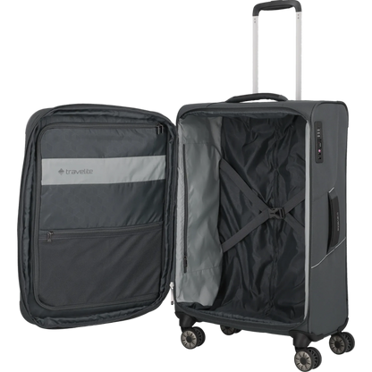 Travelite Skaii  4-Rollen Trolley M 67 cm -Gipfelgrau KOFFER-PLUS.COM