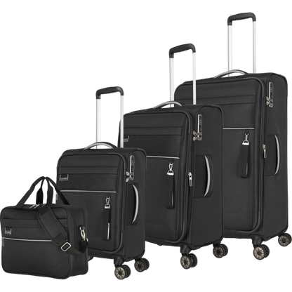 Travelite Miigo 4-Rollen Kofferset 4tlg. L/M/S + Bordtasche -Nachtschw KOFFER-PLUS.COM