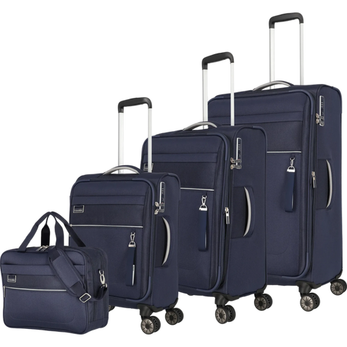 Travelite Miigo 4-Rollen Kofferset 4tlg. L/M/S + Bordtasche -Tiefseeblau