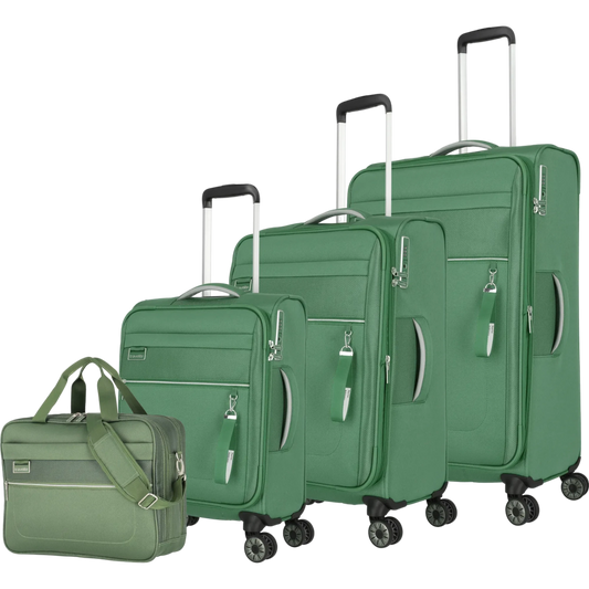 Travelite Miigo 4-Rollen Kofferset 4tlg. L/M/S + Bordtasche -Matcha KOFFER-PLUS.COM