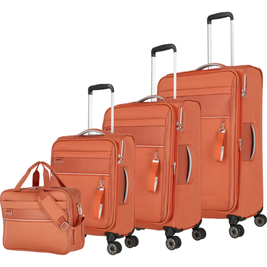 Travelite Miigo 4-Rollen Kofferset 4tlg. L/M/S + Bordtasche -Safran KOFFER-PLUS.COM