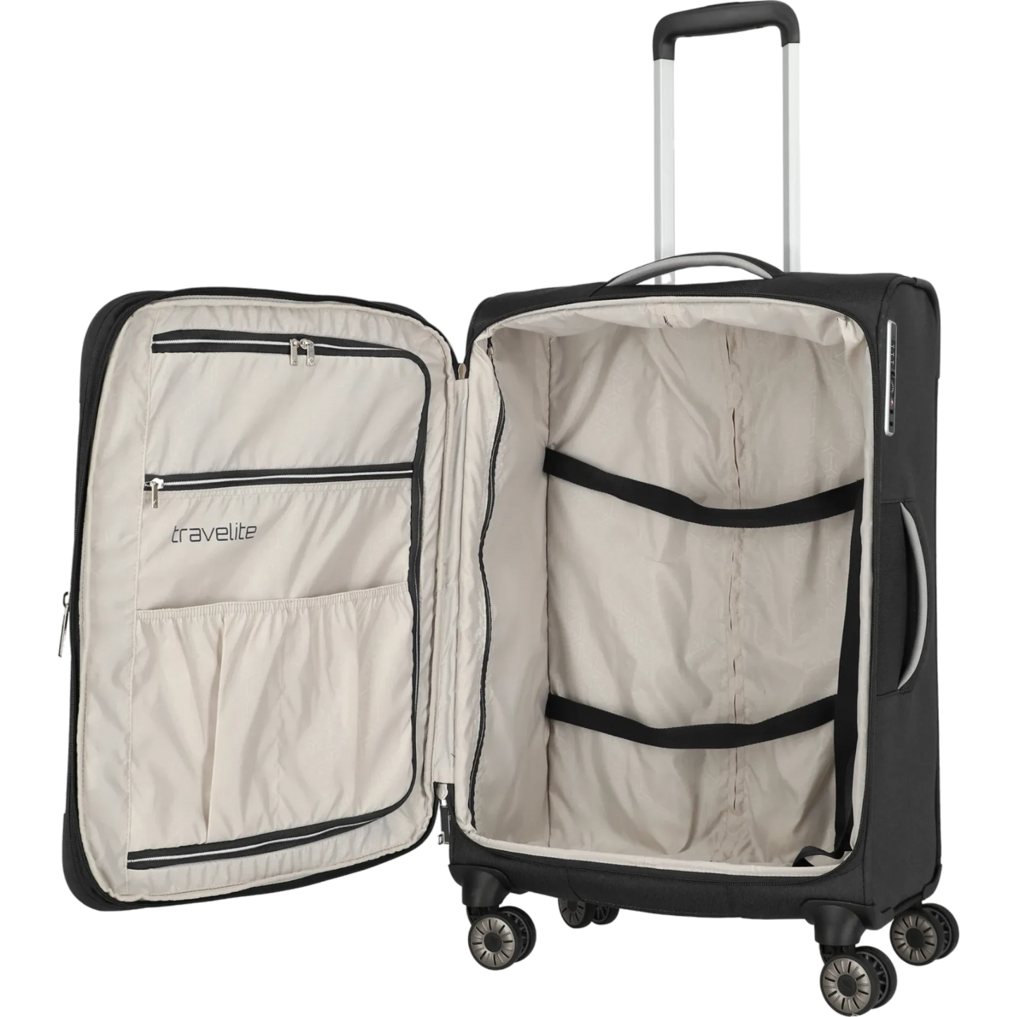 Travelite Miigo 4-Rollen-Trolley M 67 cm -Nachtschwarz KOFFER-PLUS.COM