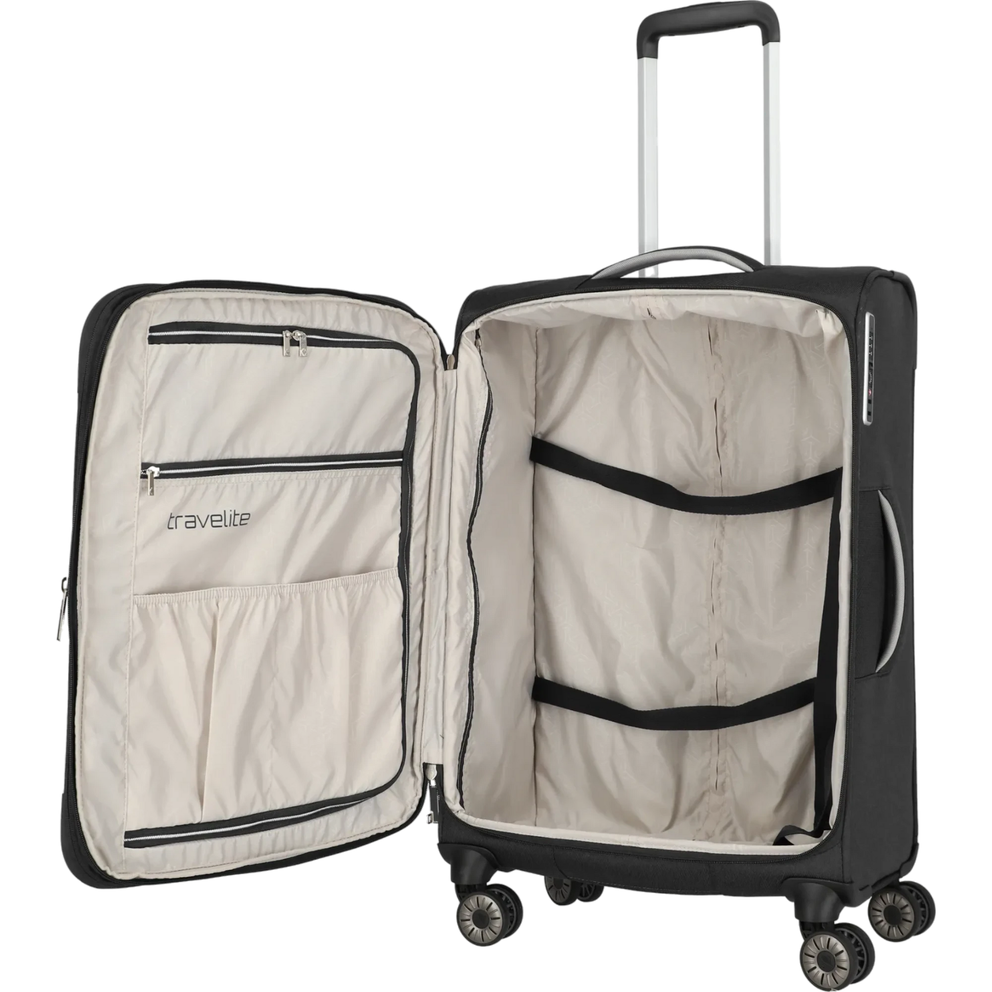 Travelite Miigo 4-Rollen-Trolley M 67 cm -Nachtschwarz KOFFER-PLUS.COM