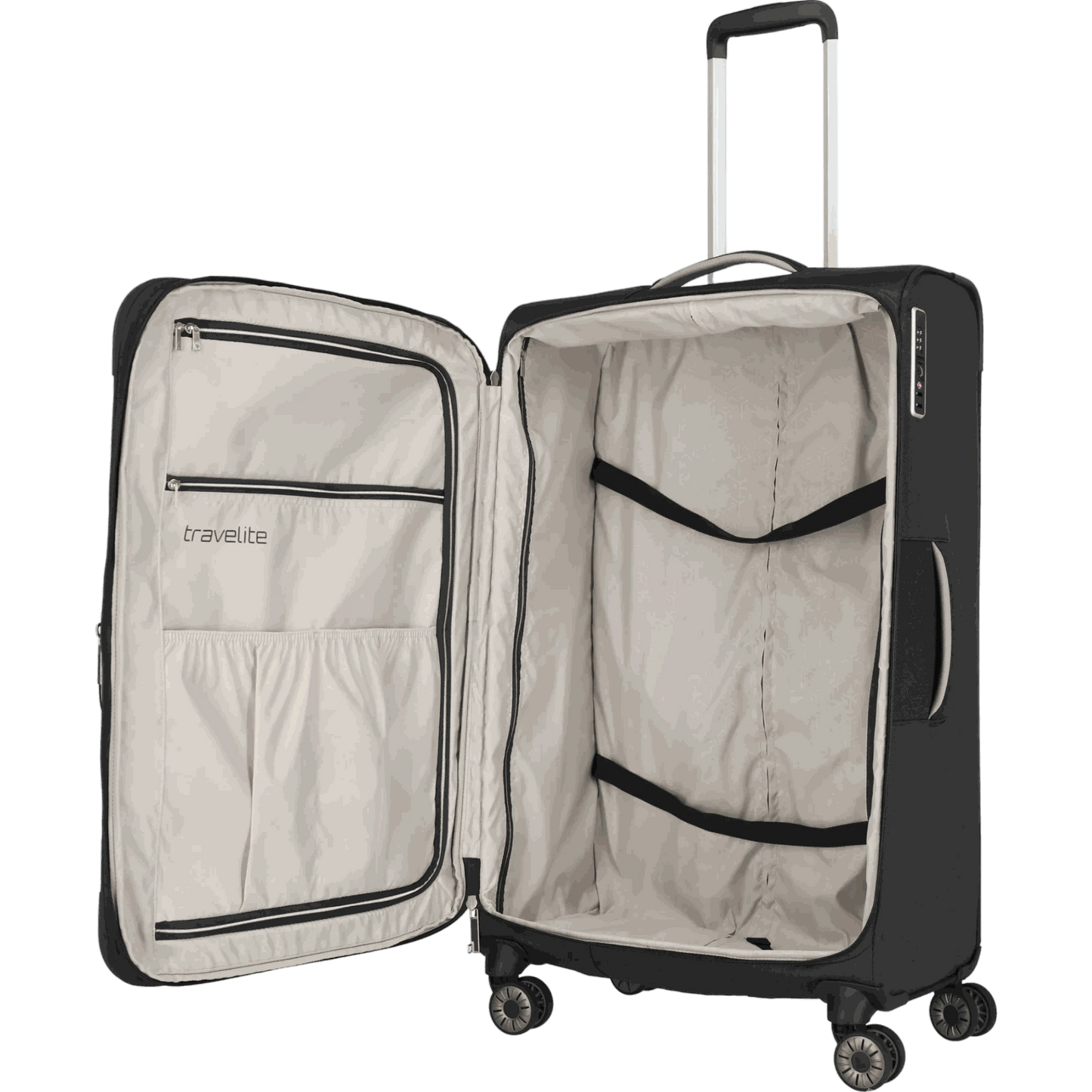 Travelite Miigo 4-Rollen-Trolley L 77 cm -Nachtschwarz KOFFER-PLUS.COM