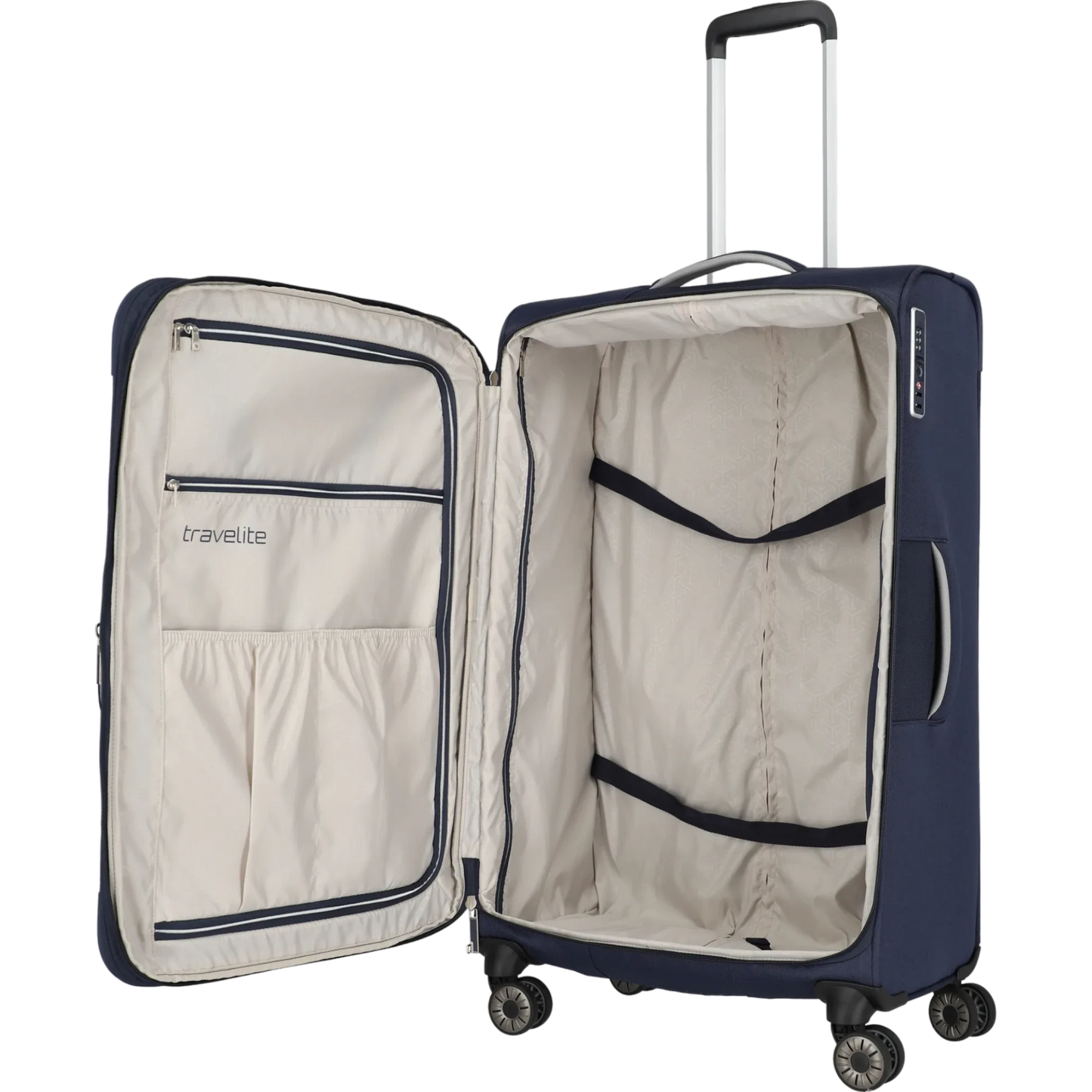 Travelite Miigo 4-Rollen Kofferset 4tlg. L/M/S + Bordtasche -Tiefseebl KOFFER-PLUS.COM