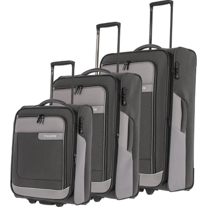 Travelite Viia  2-Rollen Kofferset 3tlg, L/M/S -Schiefer KOFFER-PLUS.COM