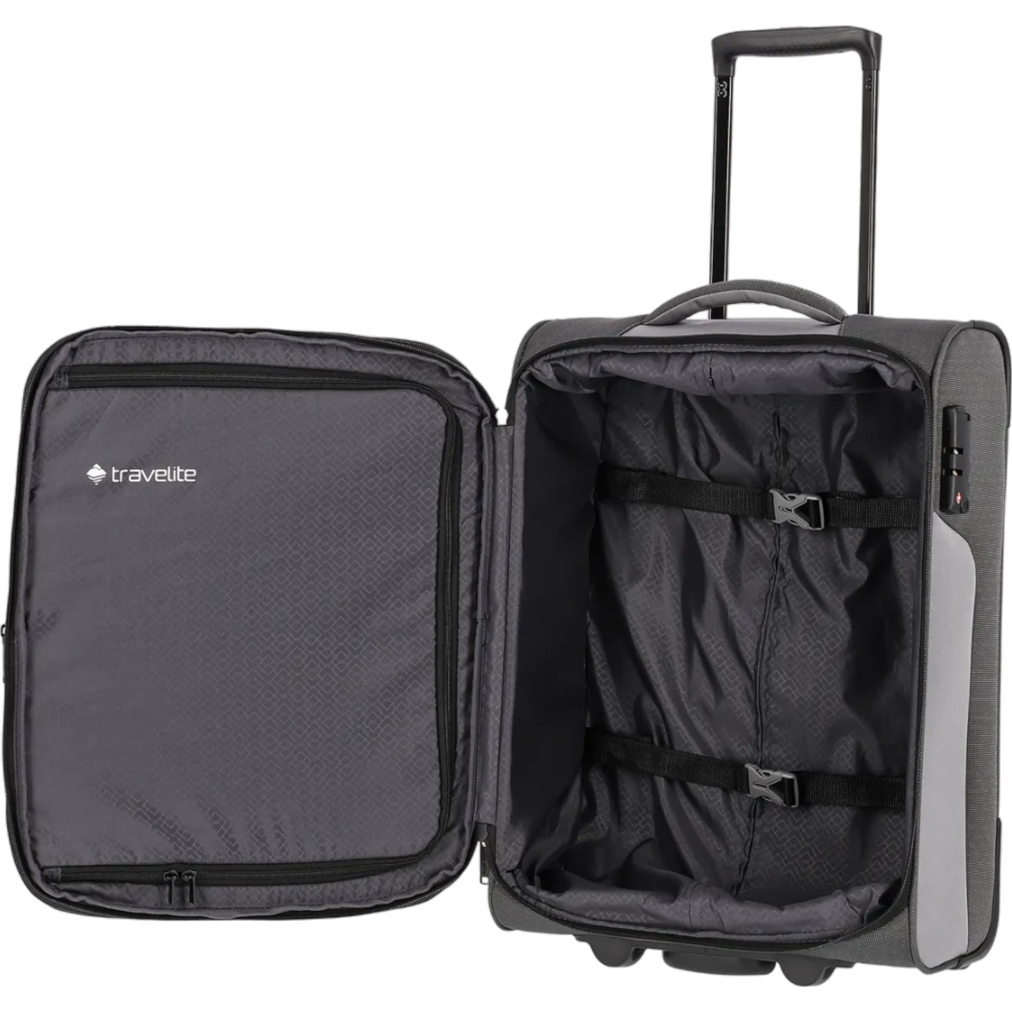 Travelite Viia  2-Rollen-Kabinentrolley S 55 cm -Schiefer KOFFER-PLUS.COM