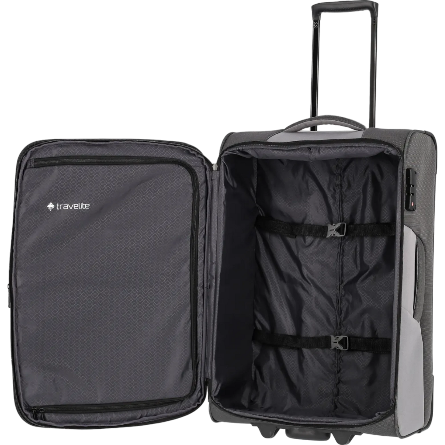 Travelite Viia  2-Rollen-Trolley M 67 cm -Schiefer KOFFER-PLUS.COM