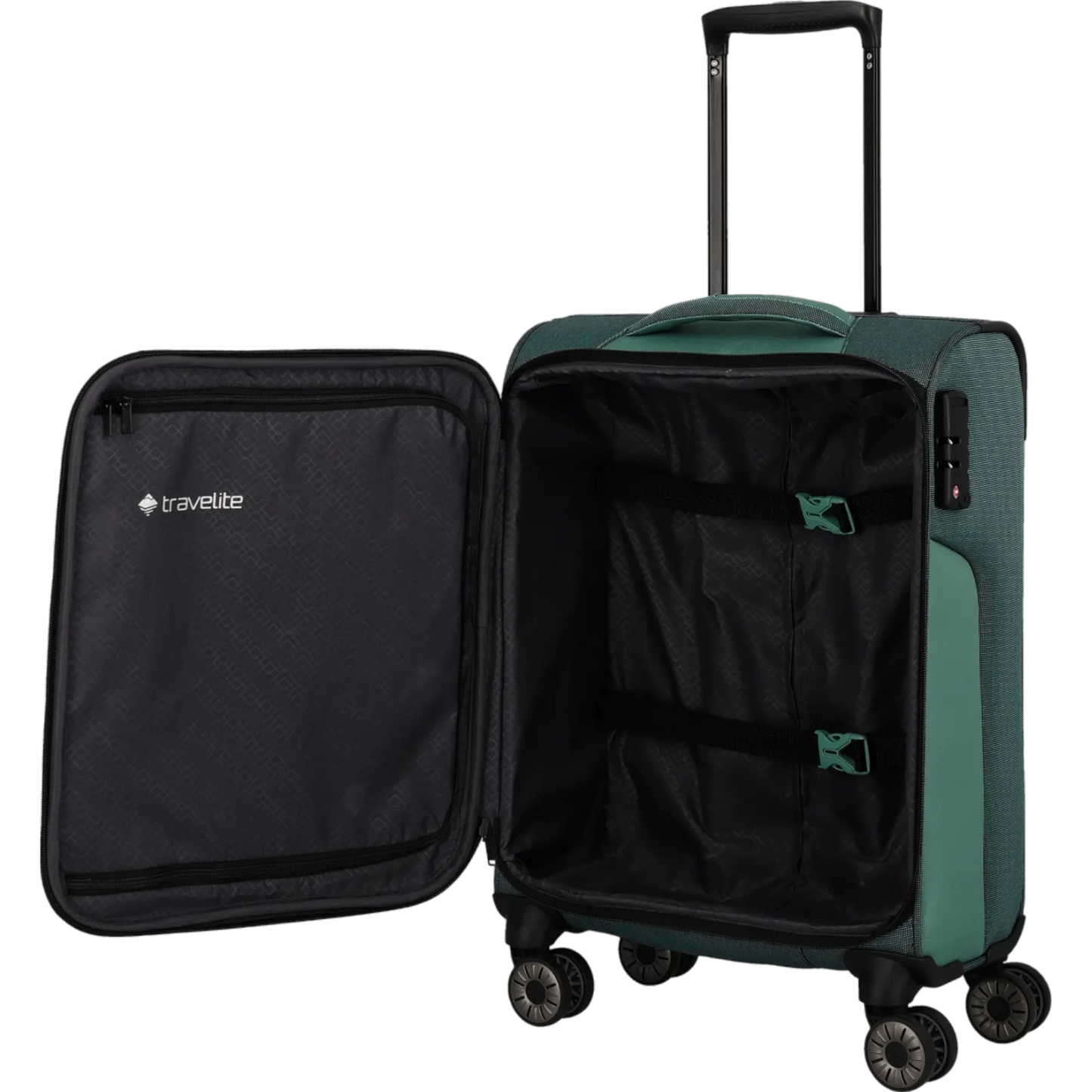 Travelite Viia  4-Rollen Handgepäck Trolley S 55 cm -Eukalyptus KOFFER-PLUS.COM