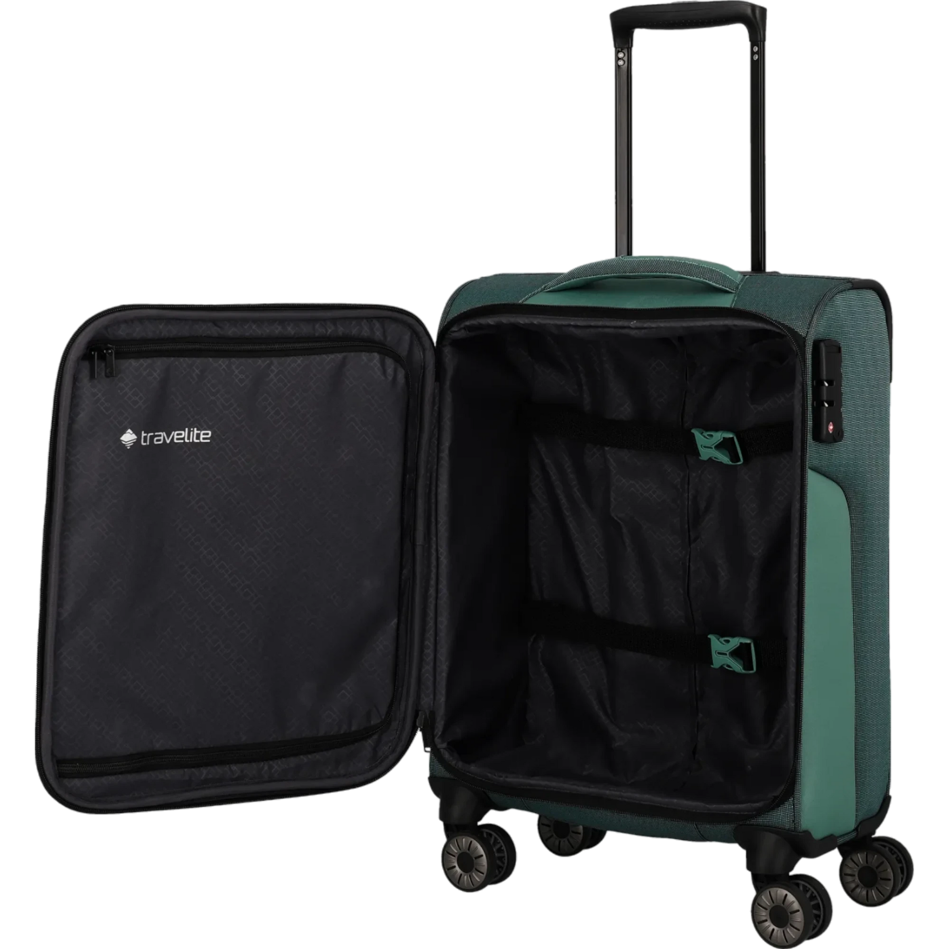 Travelite Viia  4-Rollen Handgepäck Trolley S 55 cm -Eukalyptus KOFFER-PLUS.COM