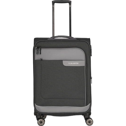 Travelite Viia  4-Rollen-Trolley M 67 cm -Schiefer KOFFER-PLUS.COM