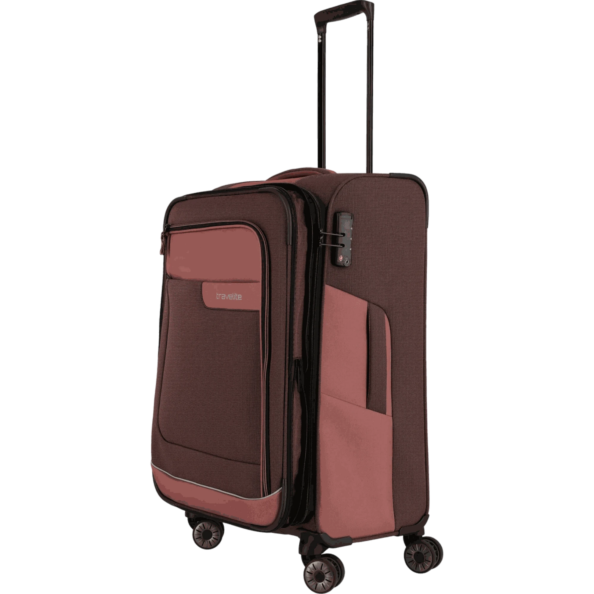 Travelite Viia  4-Rollen-Trolley M 67 cm -Frühlingsrose KOFFER-PLUS.COM