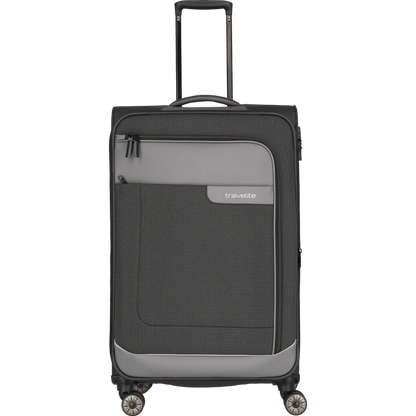 Travelite Viia  4-Rollen Kofferset 4tlg. L/M/S + Reisetasche -Schiefer KOFFER-PLUS.COM