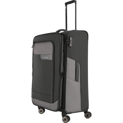 Travelite Viia  4-Rollen Kofferset 4tlg. L/M/S + Reisetasche -Schiefer KOFFER-PLUS.COM