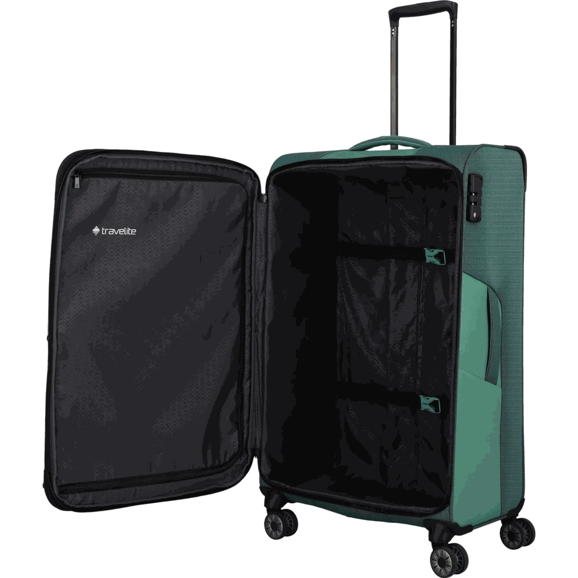 Travelite Viia  4-Rollen Kofferset 4tlg. L/M/S + Reisetasche -Eukalypt KOFFER-PLUS.COM