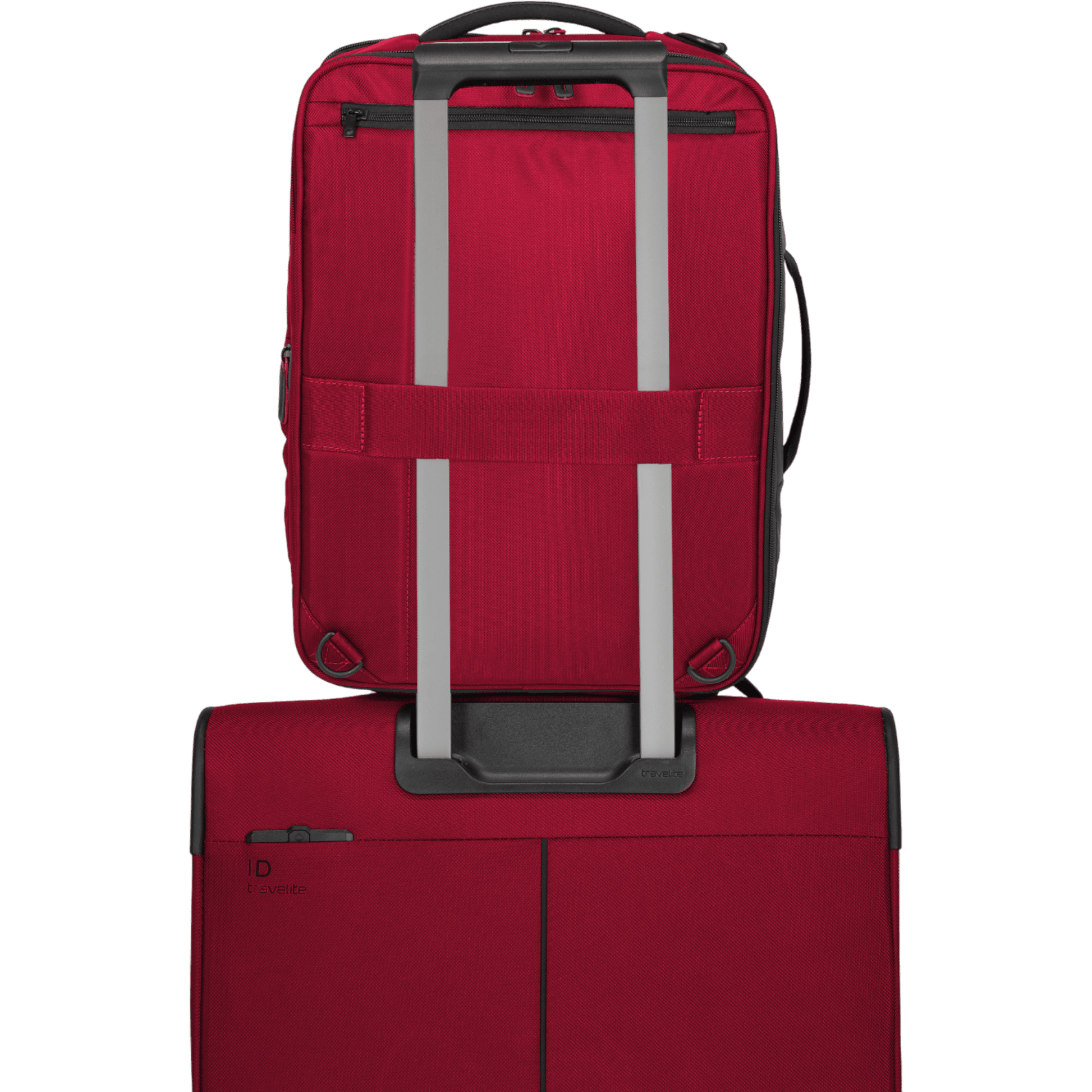 Travelite Crosslite Bordtasche mit Rucksackfunktion 43 cm -Rot KOFFER-PLUS.COM