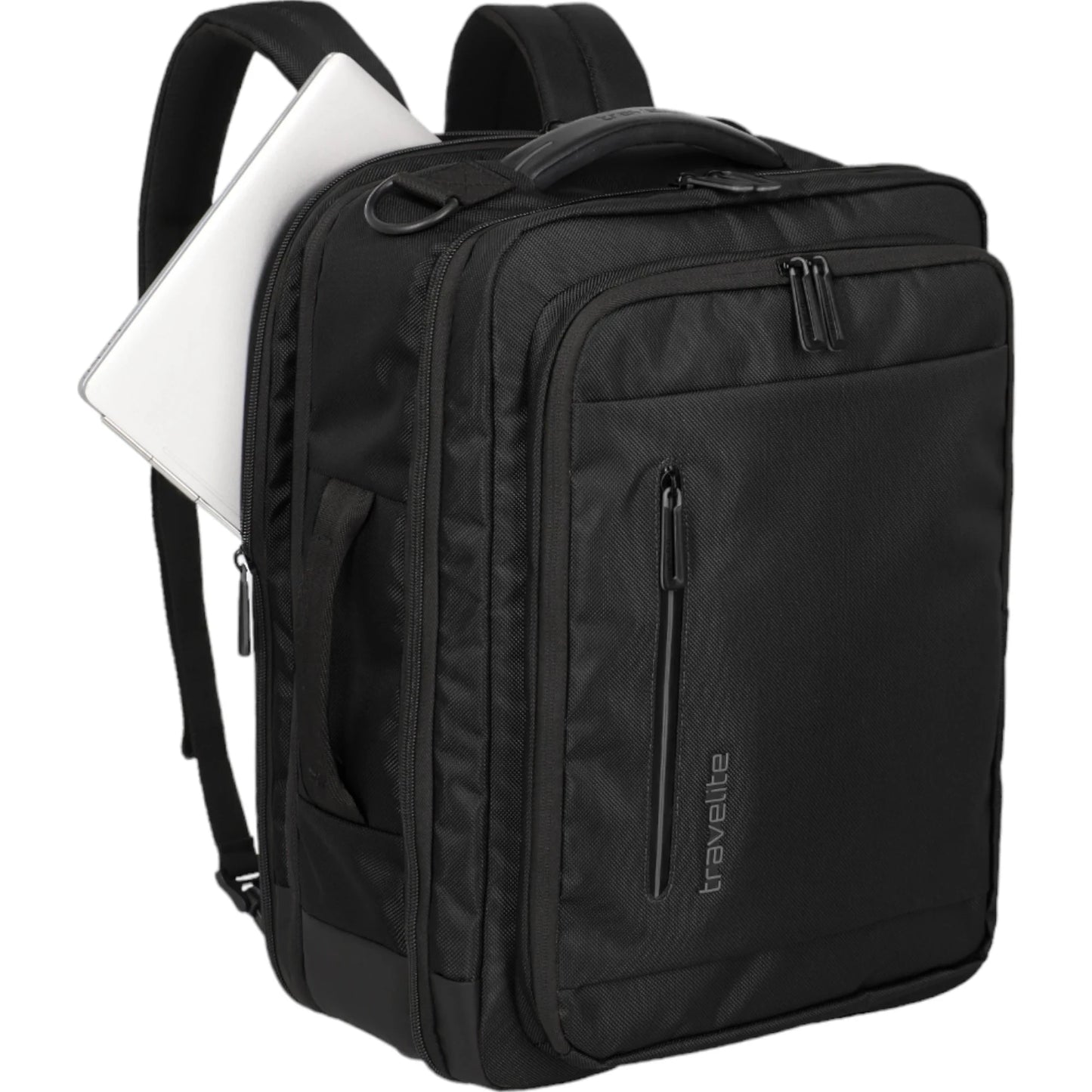 Travelite Crosslite  Bordtasche mit Rucksackfunktion 43 cm -Schwarz KOFFER-PLUS.COM