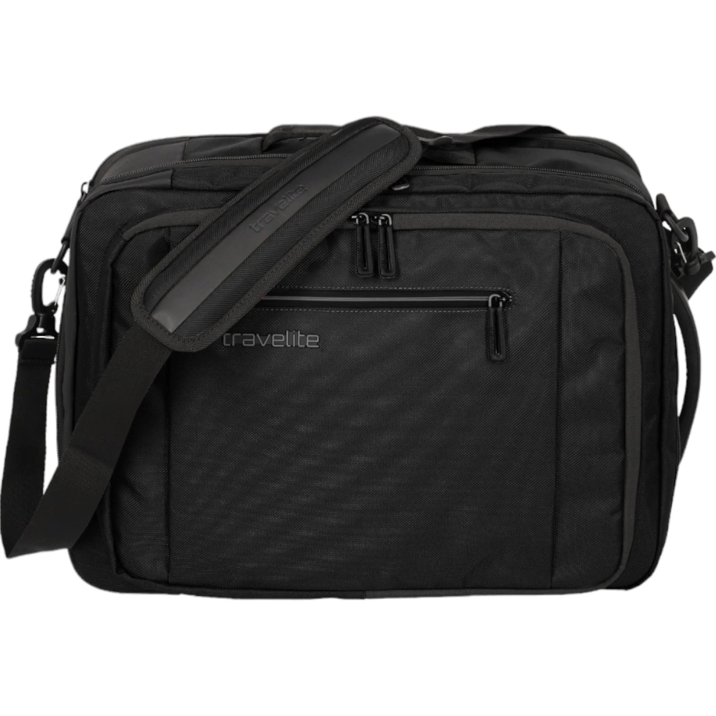 Travelite Crosslite  Bordtasche mit Rucksackfunktion 43 cm -Schwarz KOFFER-PLUS.COM