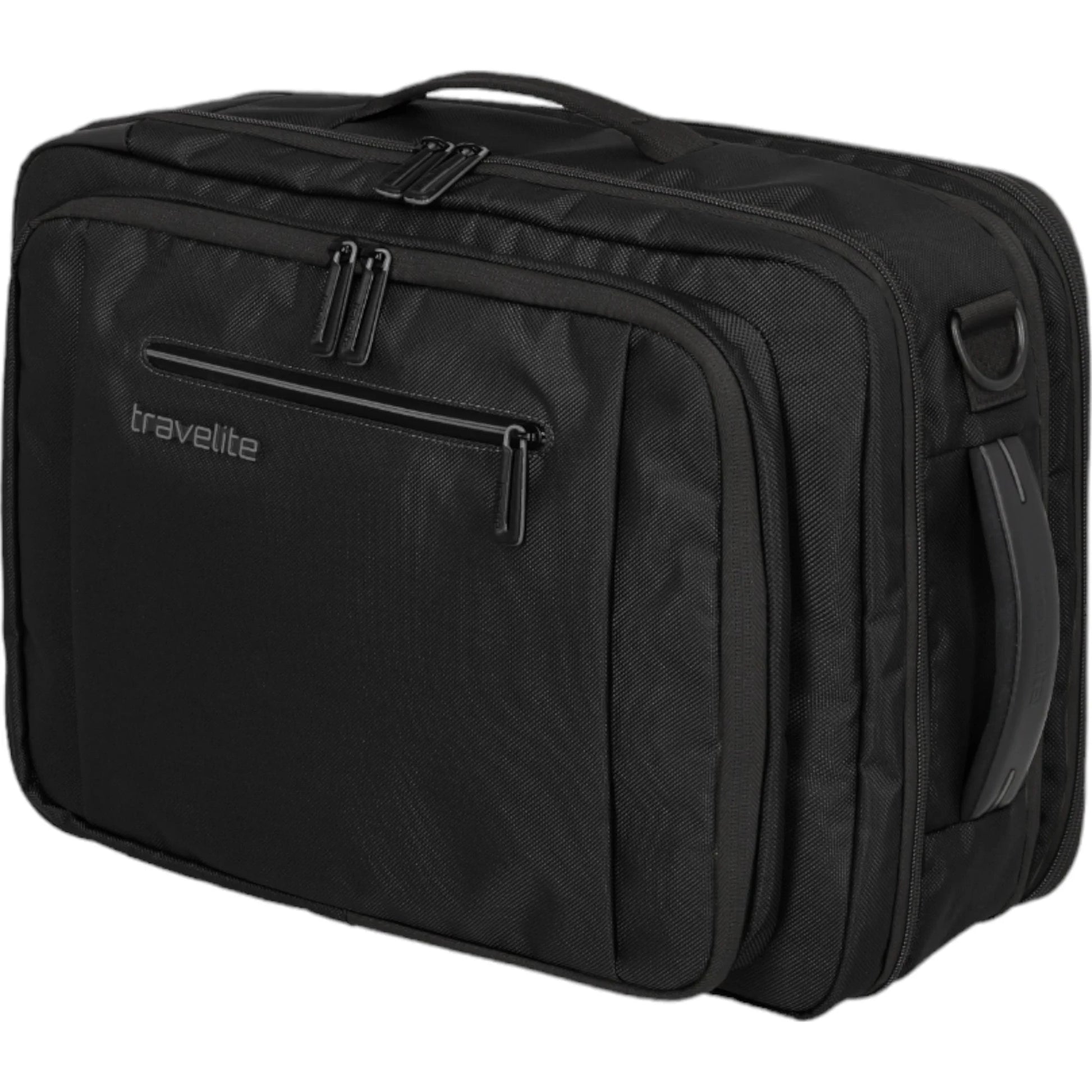 Travelite Crosslite  Bordtasche mit Rucksackfunktion 43 cm -Schwarz KOFFER-PLUS.COM