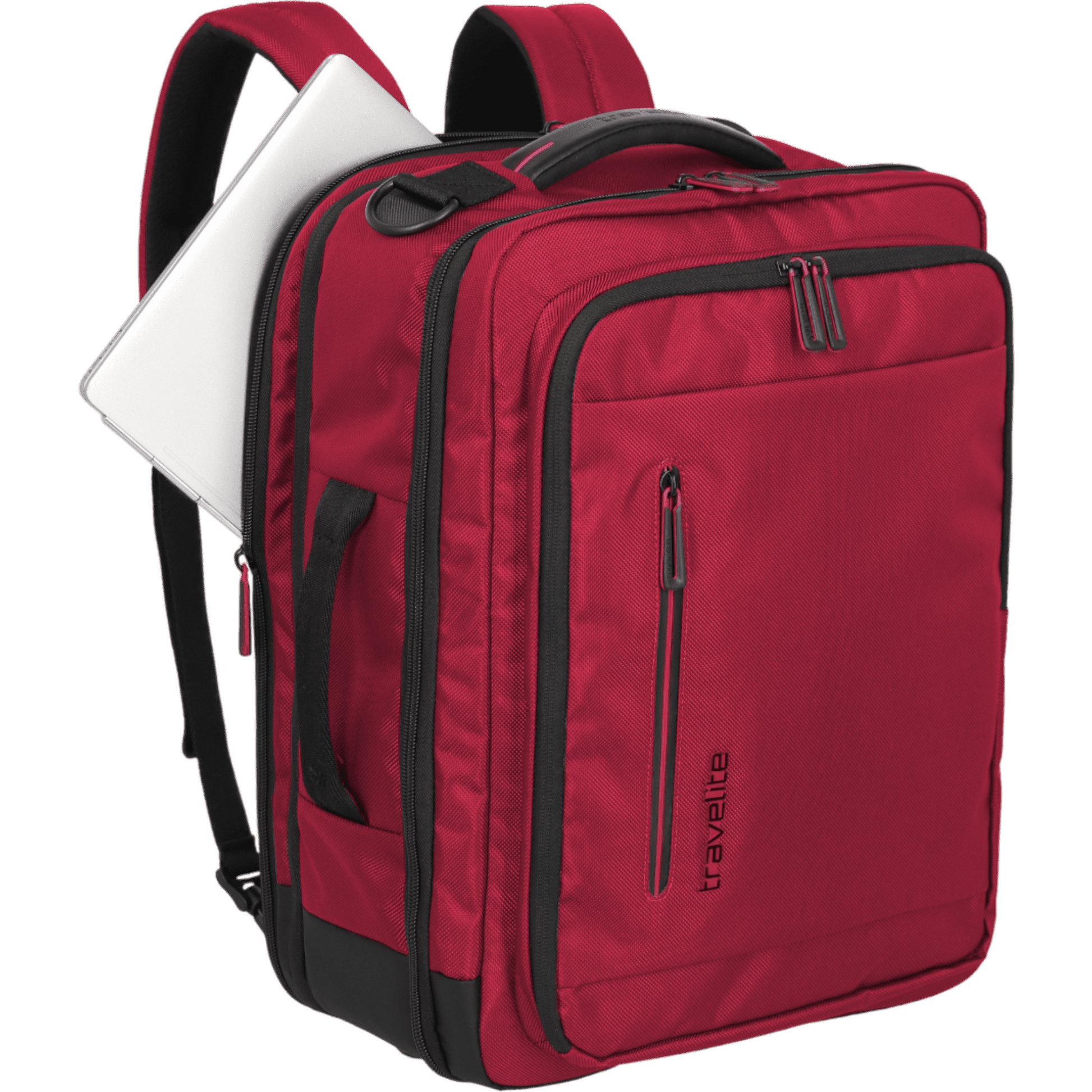 Travelite Crosslite Bordtasche mit Rucksackfunktion 43 cm -Rot KOFFER-PLUS.COM