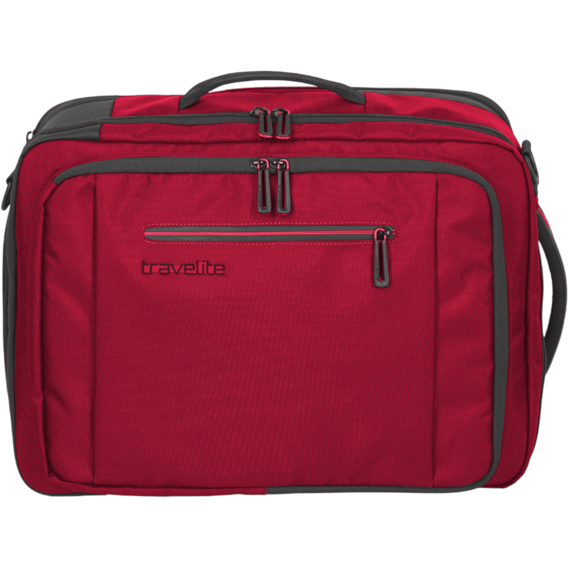 Travelite Crosslite Bordtasche mit Rucksackfunktion 43 cm -Rot KOFFER-PLUS.COM