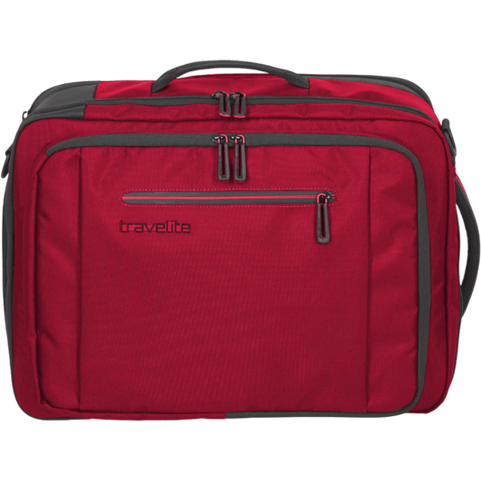 Travelite Crosslite Bordtasche mit Rucksackfunktion 43 cm -Rot KOFFER-PLUS.COM