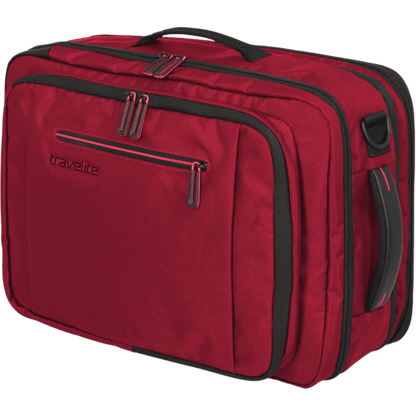 Travelite Crosslite Bordtasche mit Rucksackfunktion 43 cm -Rot KOFFER-PLUS.COM