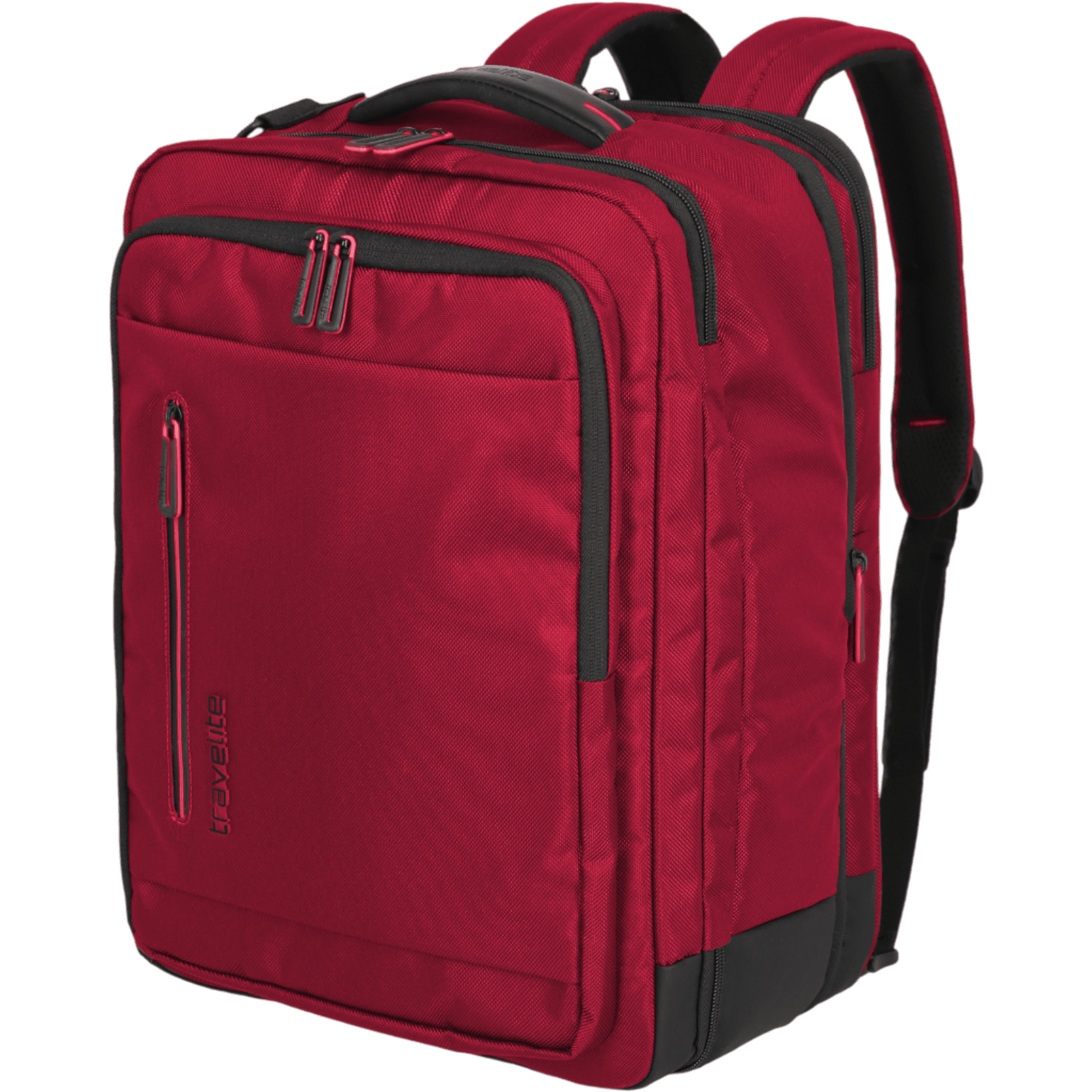 Travelite Crosslite Bordtasche mit Rucksackfunktion 43 cm -Rot KOFFER-PLUS.COM