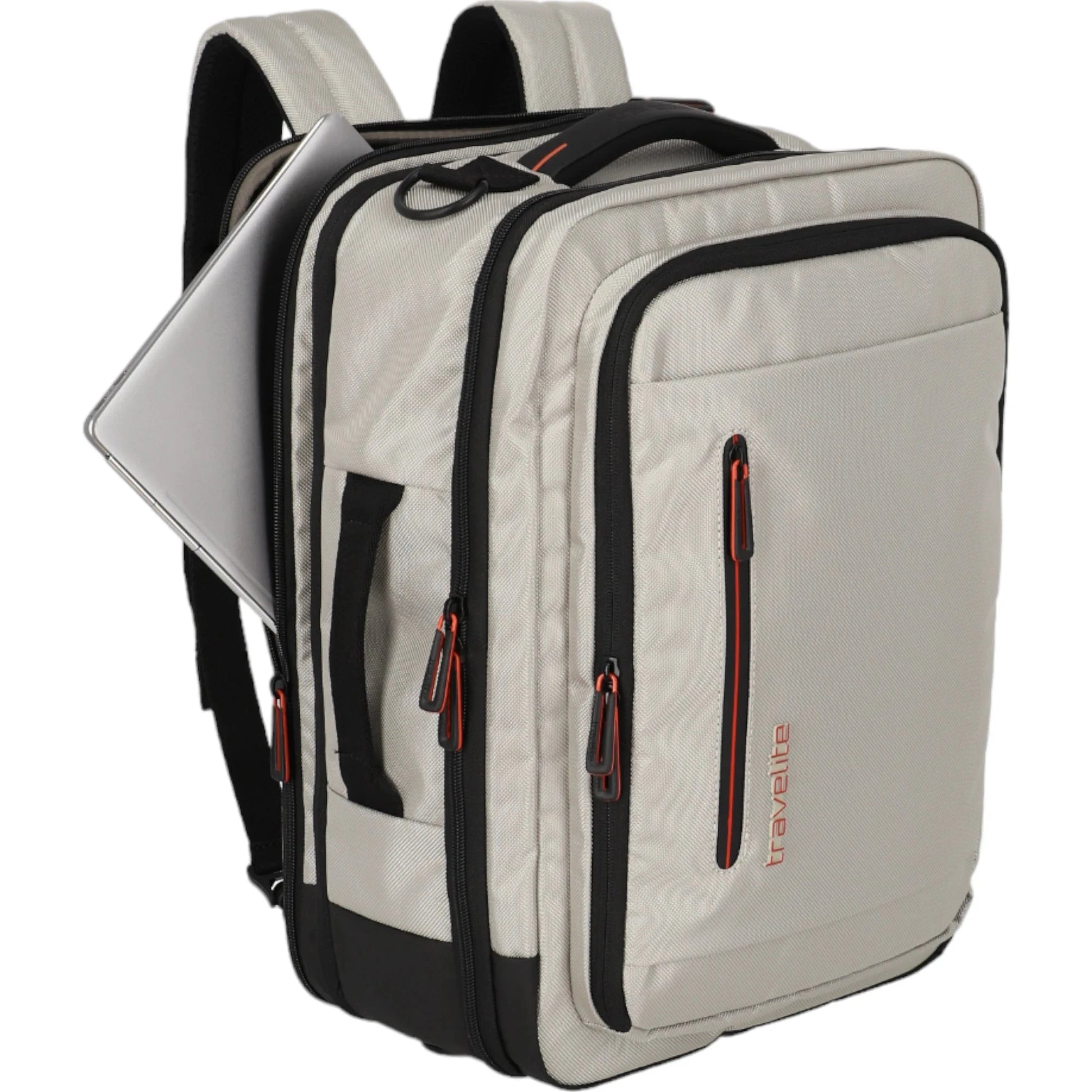 Travelite Crosslite  Bordtasche mit Rucksackfunktion 43 cm -Natur KOFFER-PLUS.COM