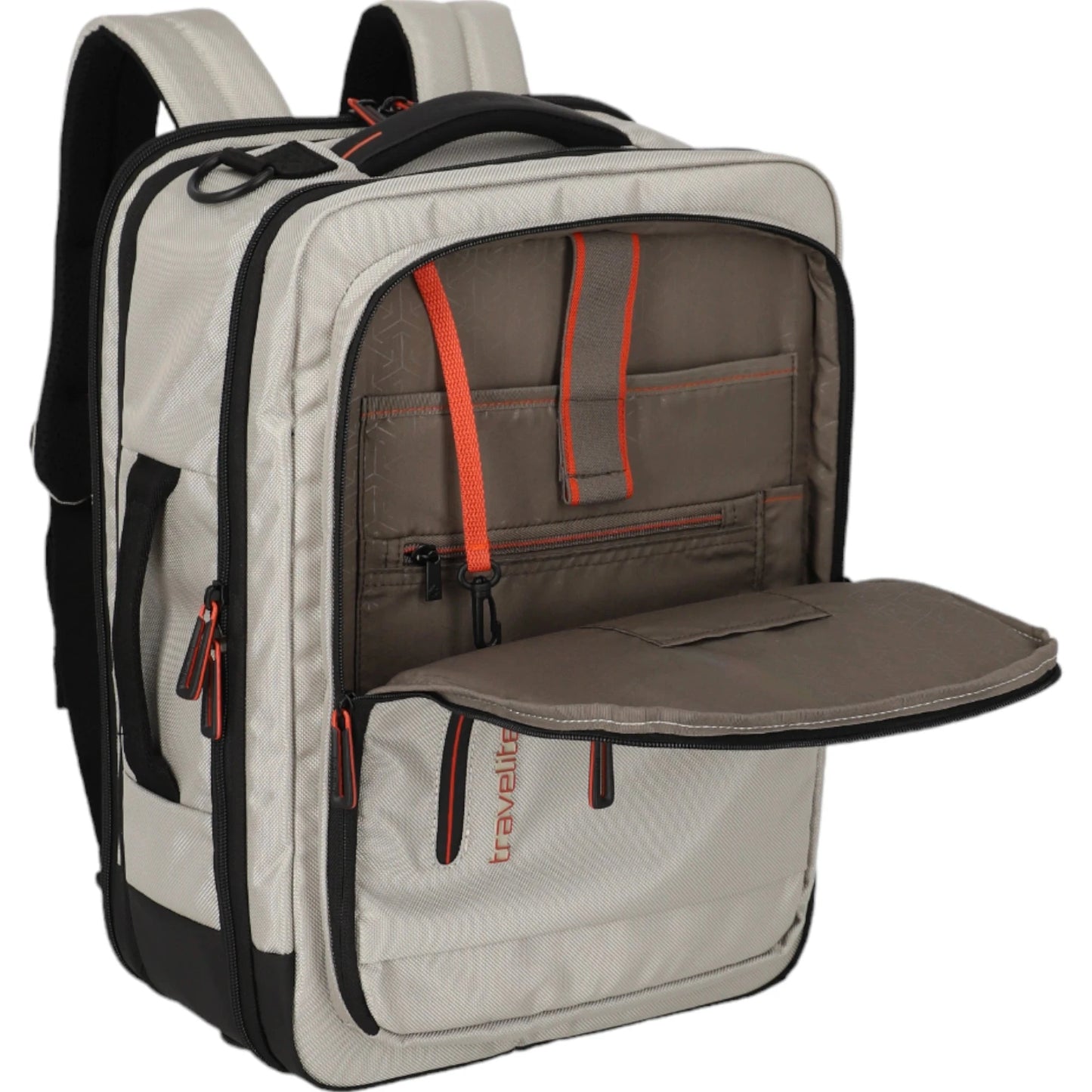 Travelite Crosslite  Bordtasche mit Rucksackfunktion 43 cm -Natur KOFFER-PLUS.COM