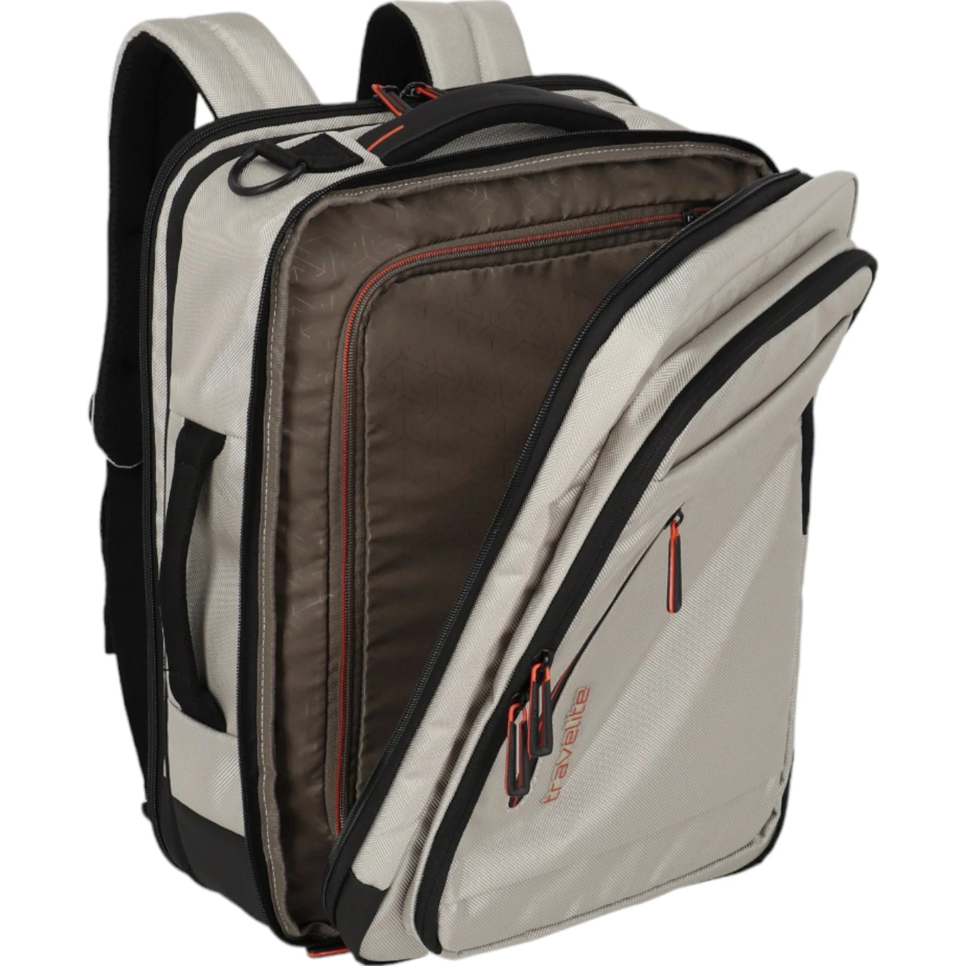 Travelite Crosslite  Bordtasche mit Rucksackfunktion 43 cm -Natur KOFFER-PLUS.COM