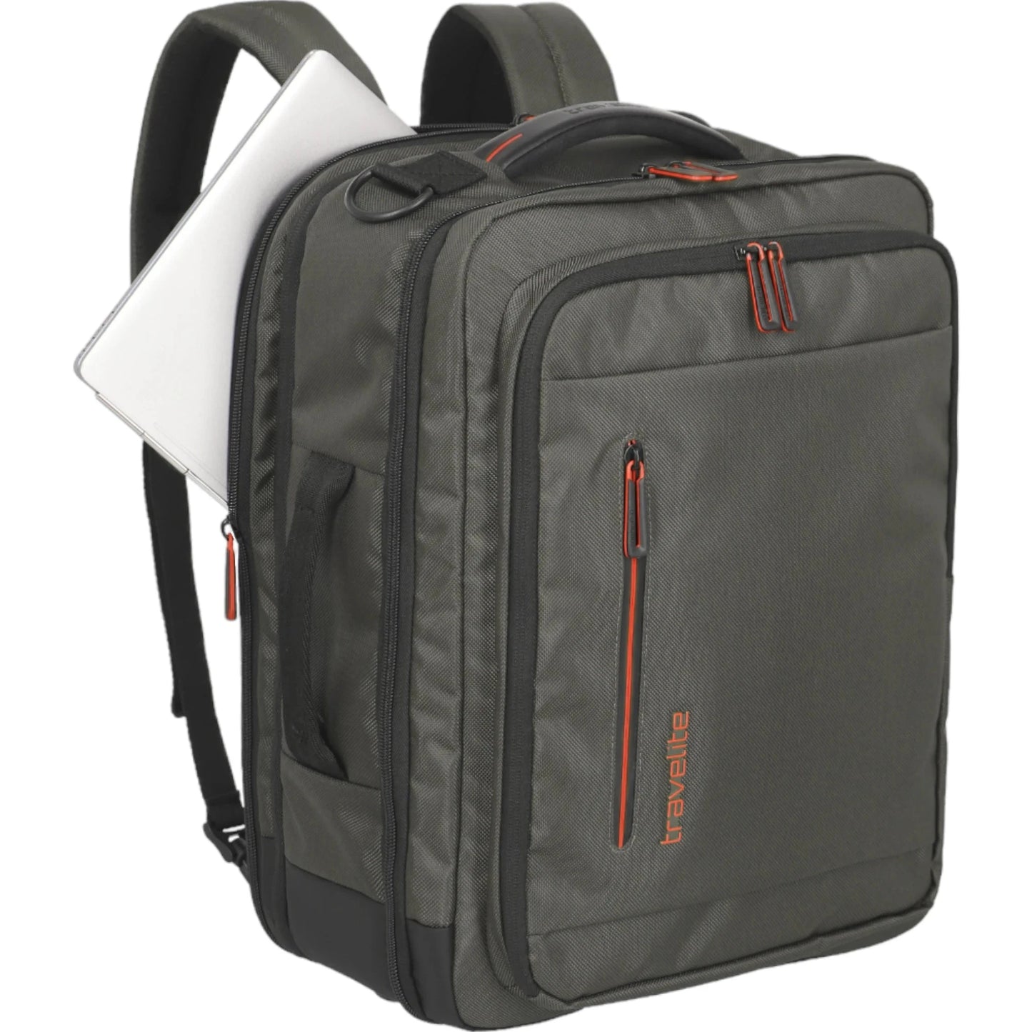 Travelite Crosslite  Bordtasche mit Rucksackfunktion 43 cm -Oliv KOFFER-PLUS.COM