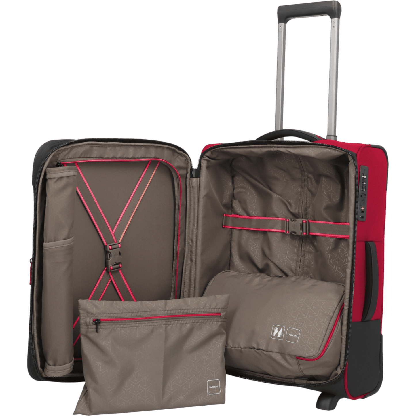 Travelite Crosslite 2-Rollen-Kabinentrolley S 54 cm -Rot KOFFER-PLUS.COM