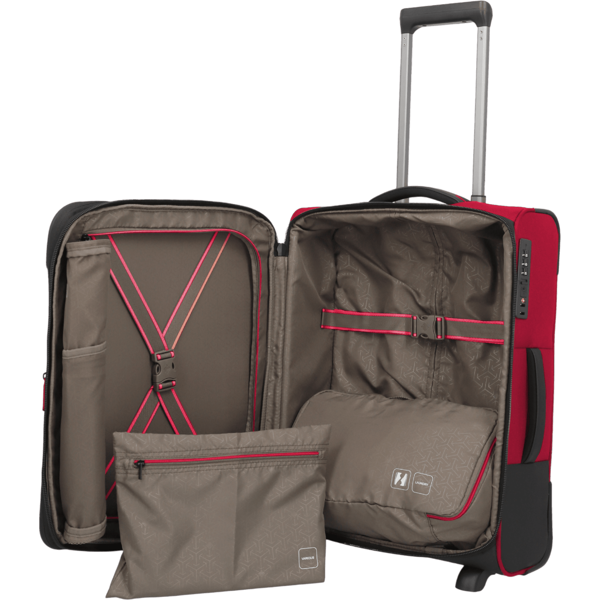 Travelite Crosslite 2-Rollen-Kabinentrolley S 54 cm -Rot KOFFER-PLUS.COM