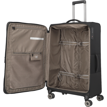 Travelite Crosslite 4-Rollen-Trolley XL 81 cm -Schwarz KOFFER-PLUS.COM