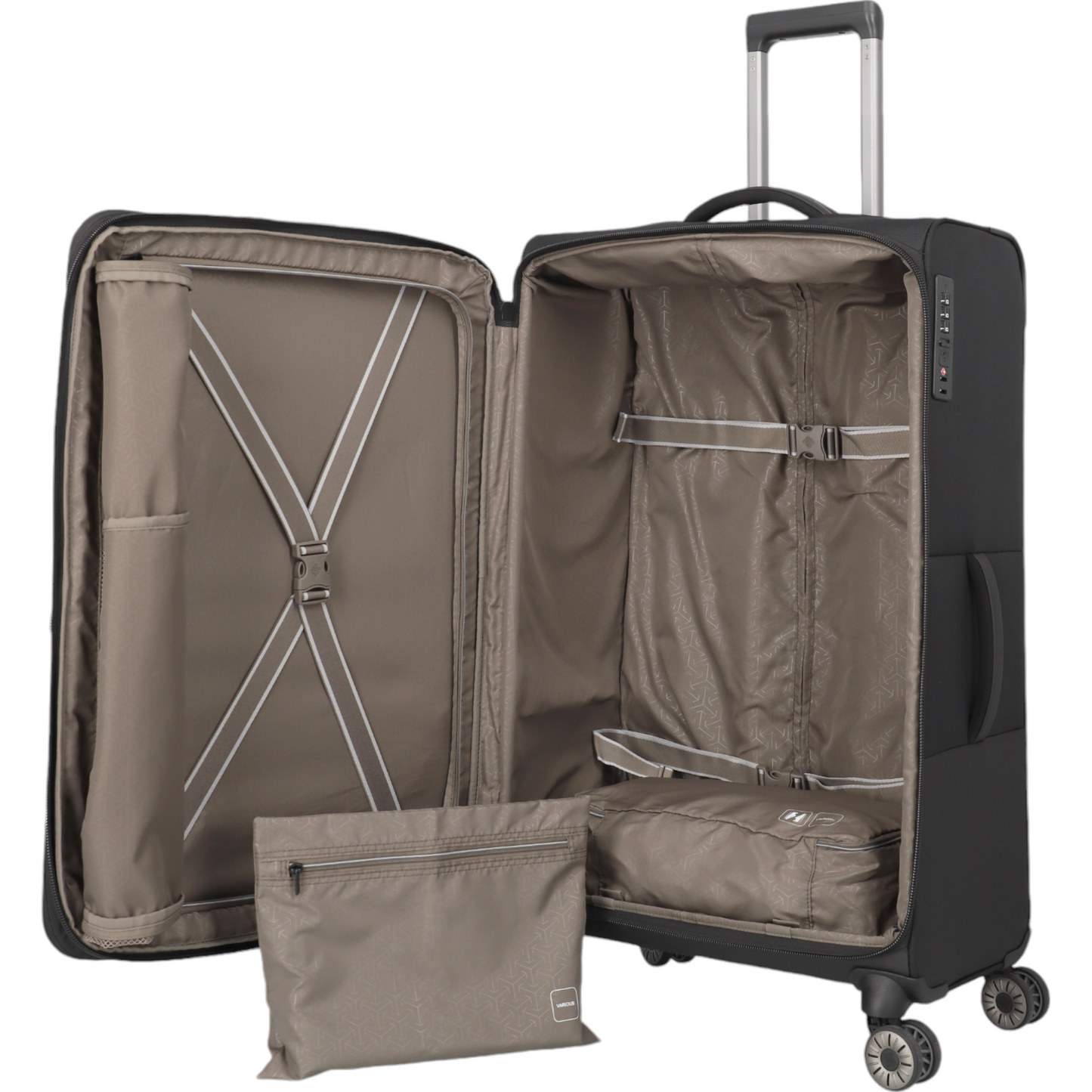 Travelite Crosslite 4-Rollen-Trolley XL 81 cm -Schwarz KOFFER-PLUS.COM