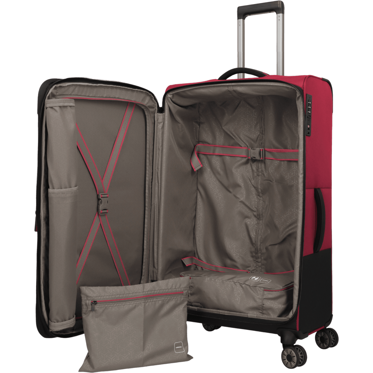 Travelite Crosslite 4-Rollen-Trolley XL 81 cm -Rot KOFFER-PLUS.COM