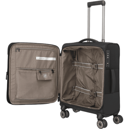 Travelite Crosslite 4-Rollen-Kabinentrolley S erw. 55 cm -Schwarz KOFFER-PLUS.COM
