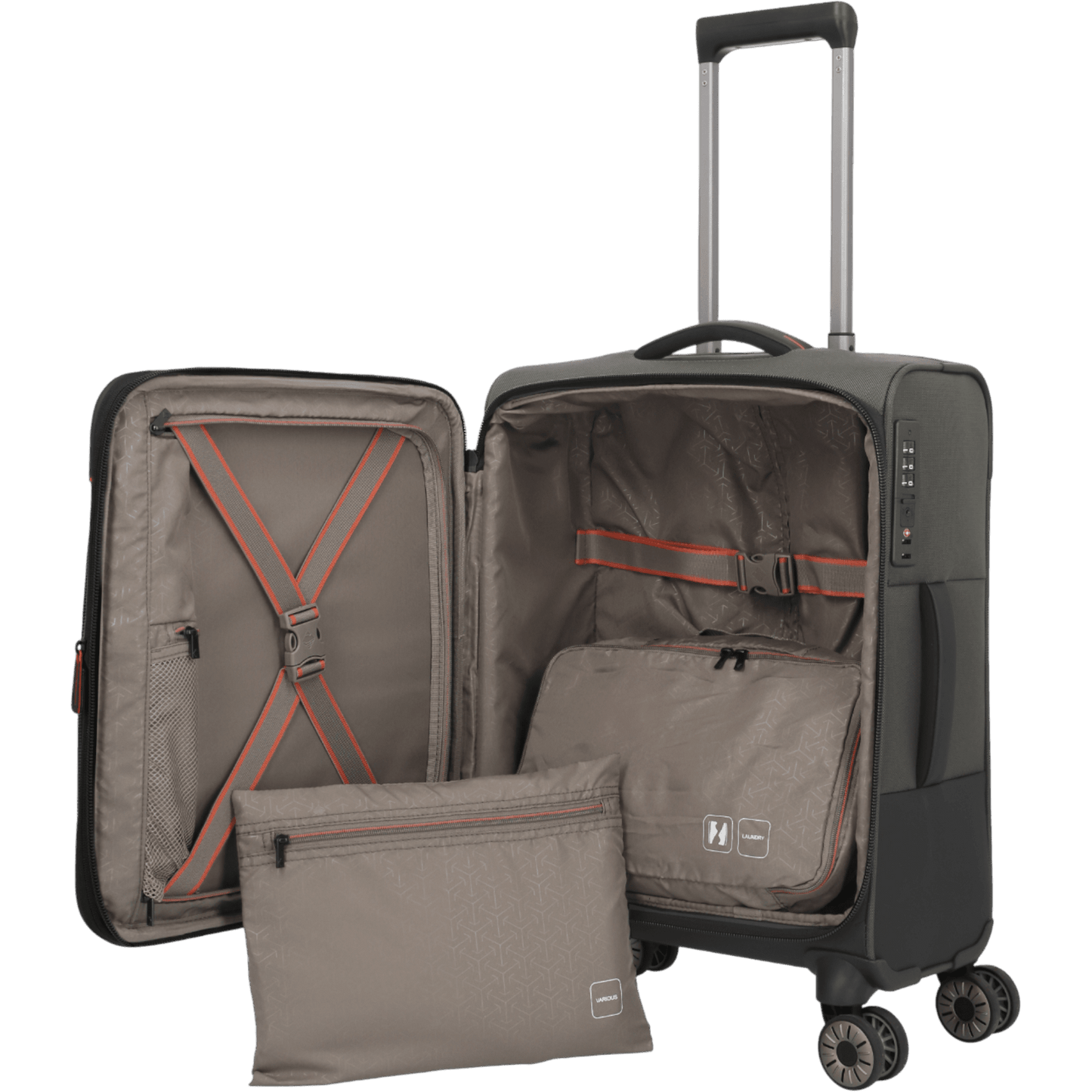 Travelite Crosslite 4-Rollen-Kabinentrolley S erw. 55 cm -Oliv KOFFER-PLUS.COM