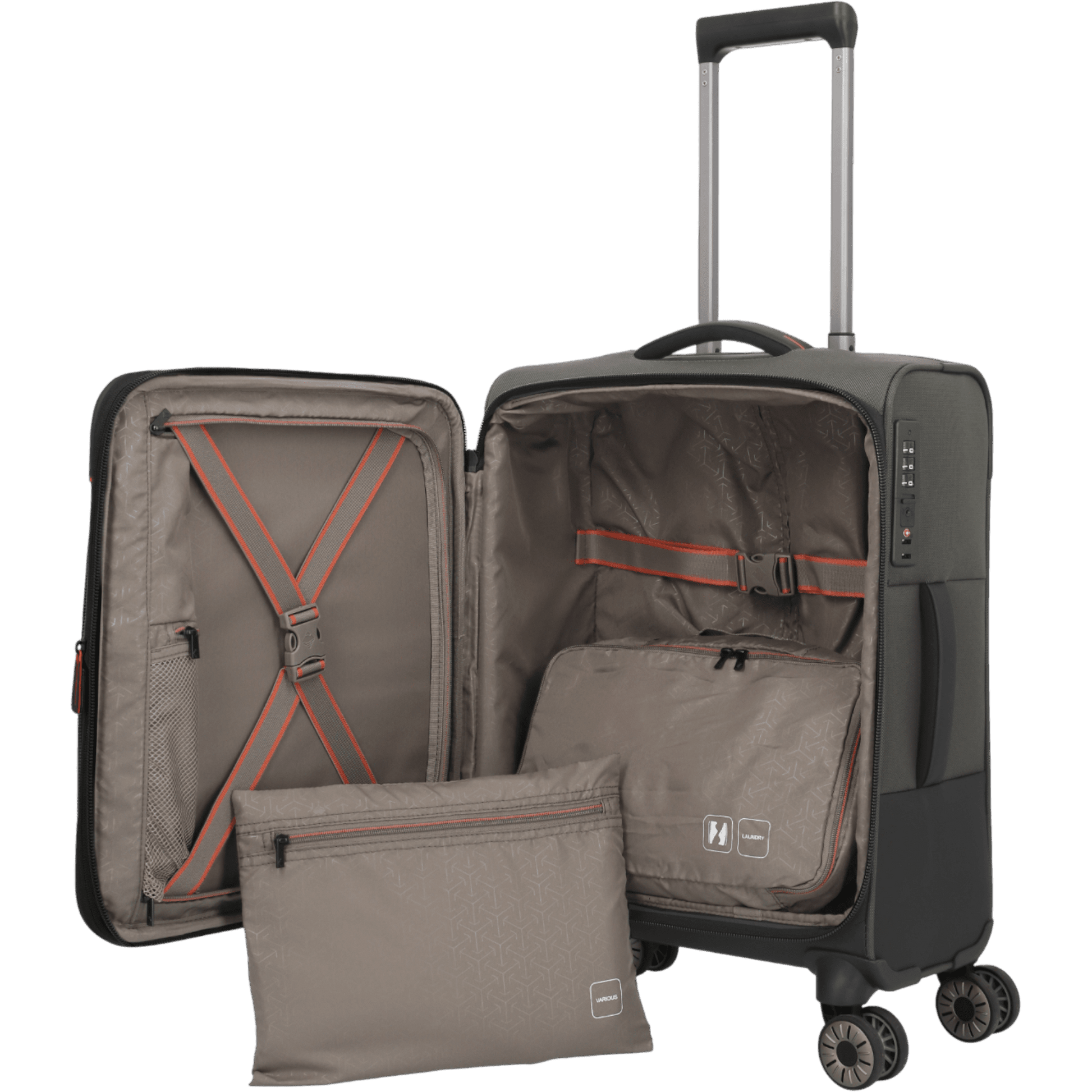 Travelite Crosslite 4-Rollen-Kabinentrolley S erw. 55 cm -Oliv KOFFER-PLUS.COM