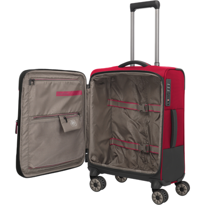 Travelite Crosslite 4-Rollen-Kabinentrolley S erw. 55 cm -Rot KOFFER-PLUS.COM