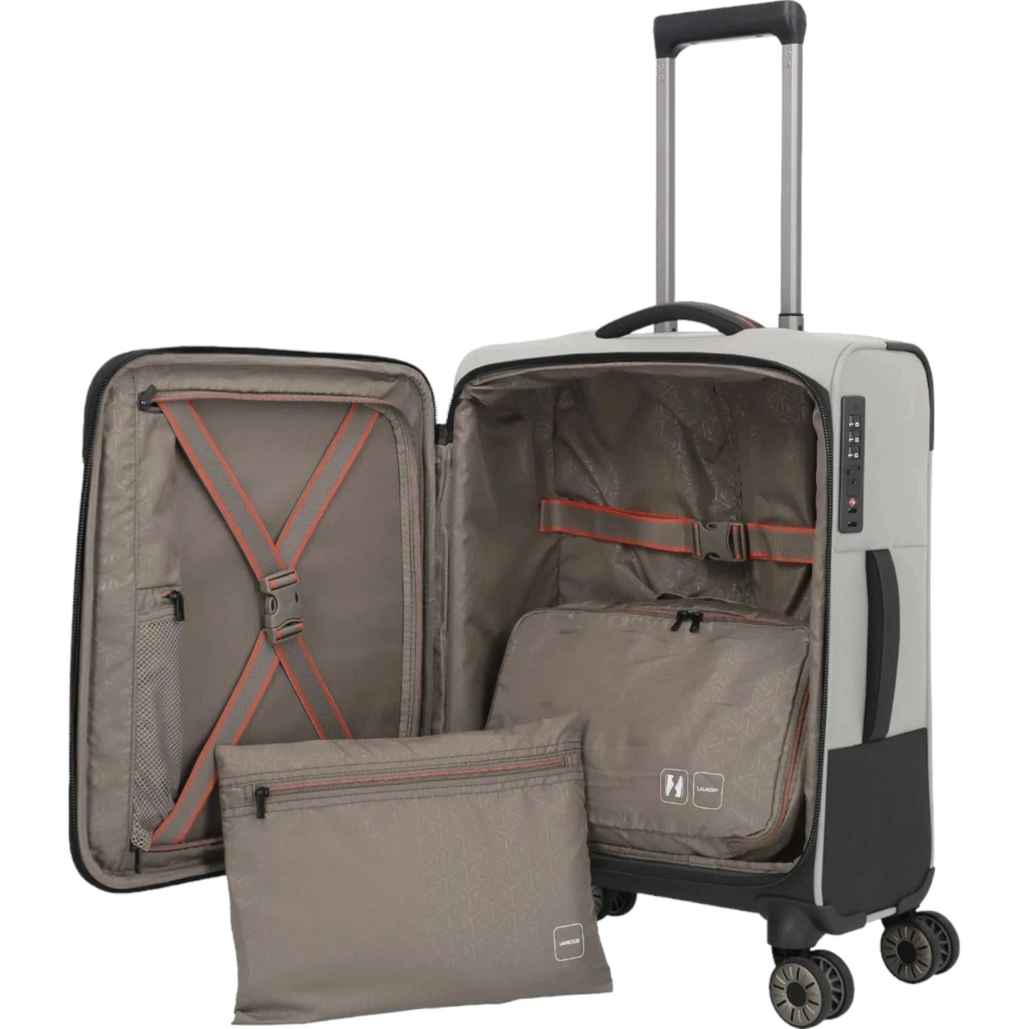 Travelite Crosslite  4-Rollen-Kabinentrolley S 55 cm -Natur KOFFER-PLUS.COM