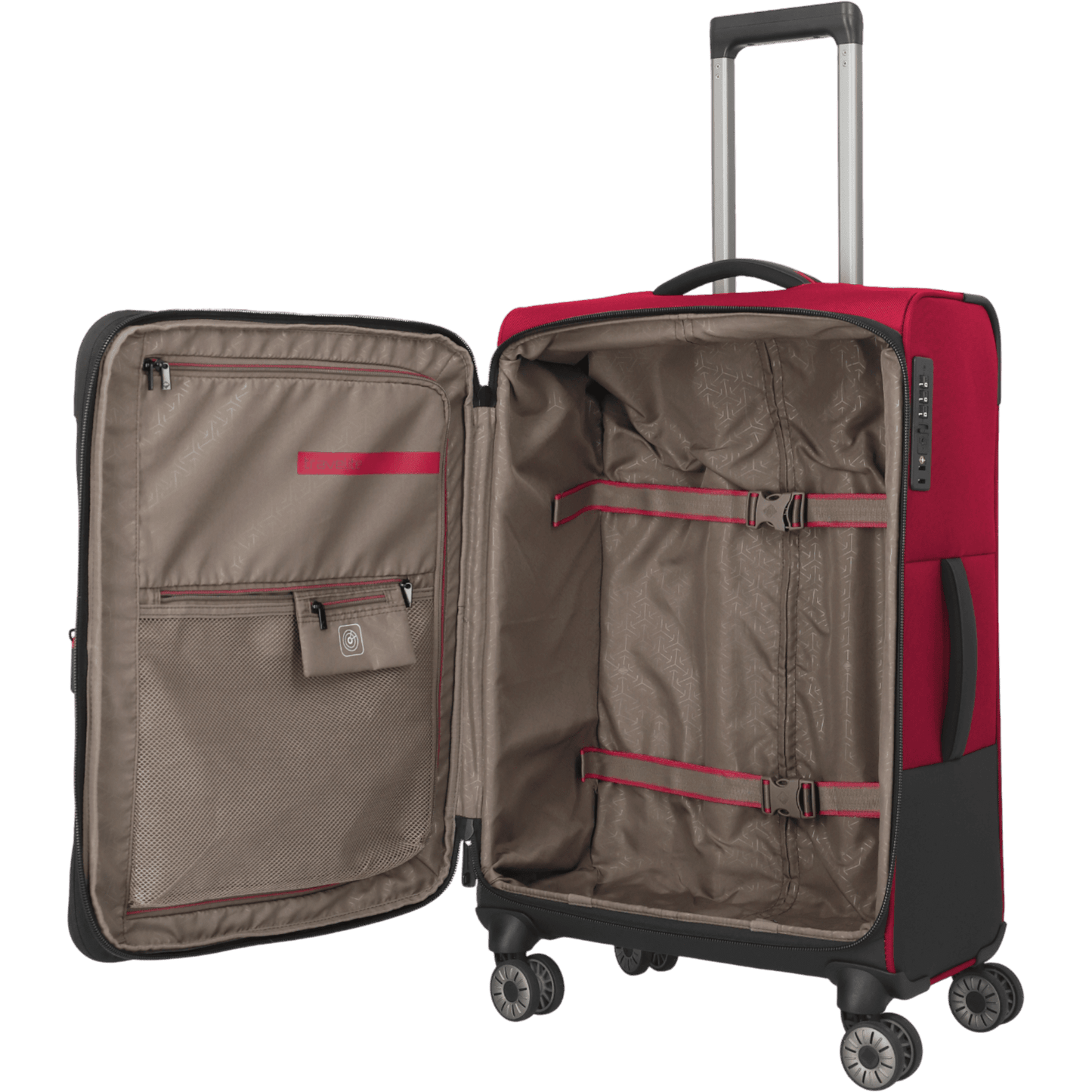 Travelite Crosslite 4-Rollen-Trolley M 66 cm -Rot KOFFER-PLUS.COM
