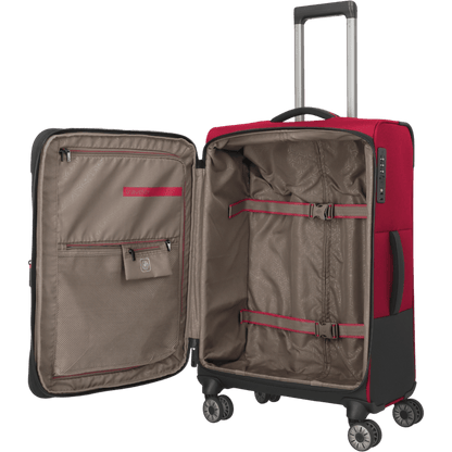 Travelite Crosslite 4-Rollen-Trolley M 66 cm -Rot KOFFER-PLUS.COM